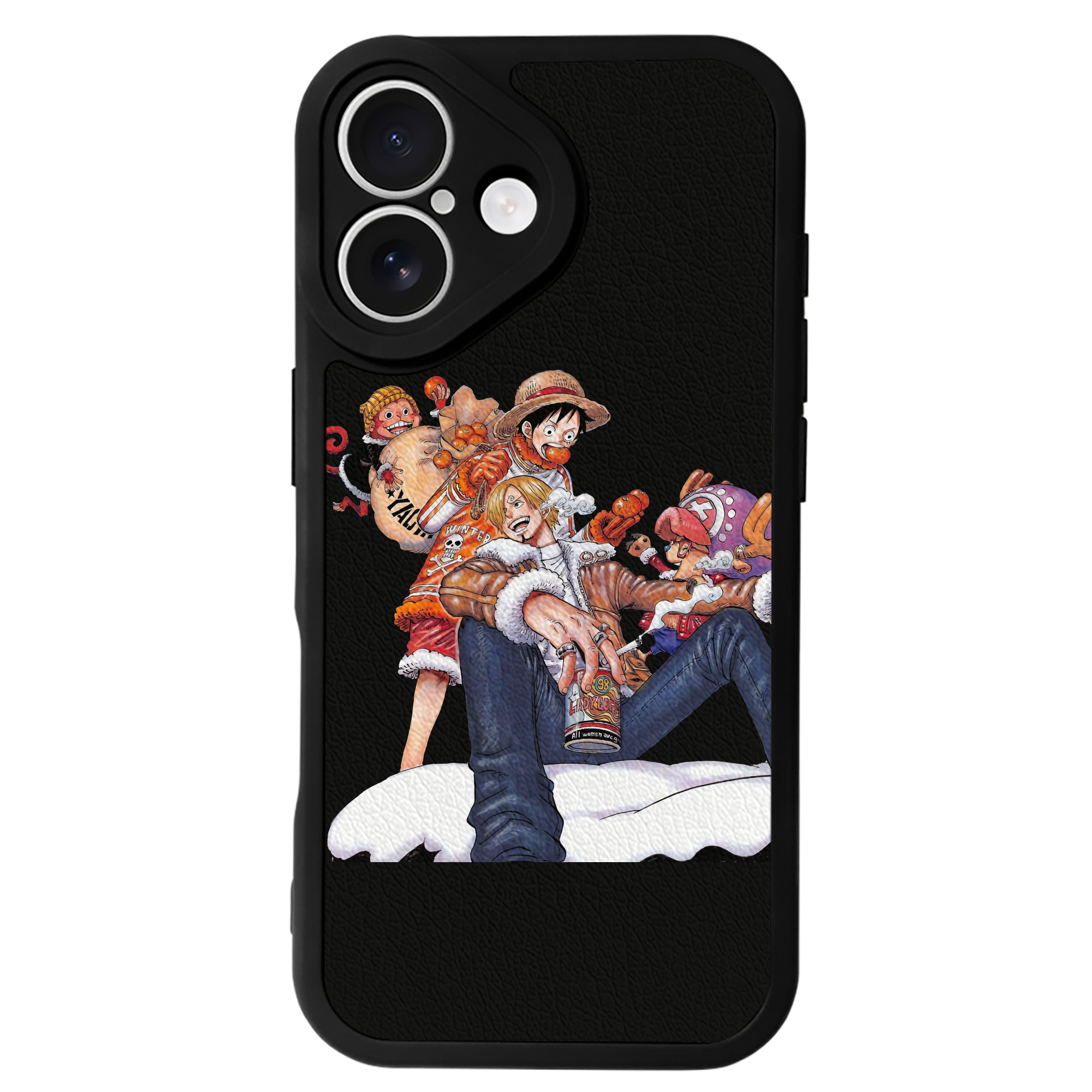 （画像用） ワンピース サンジ ONE PIECE Sanji 【iPhone 16シリーズ対応】シリコンスマホケース（レザー調） 材質：シリコン